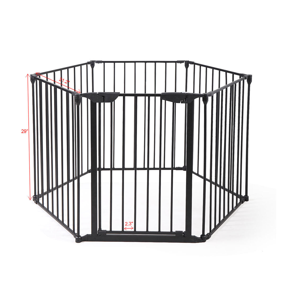 Metal Baby Playpen Fireplace Safety Fence; Extra Wide Barrier Gate for Indoor Baby/Pet /Christmas Tree XH