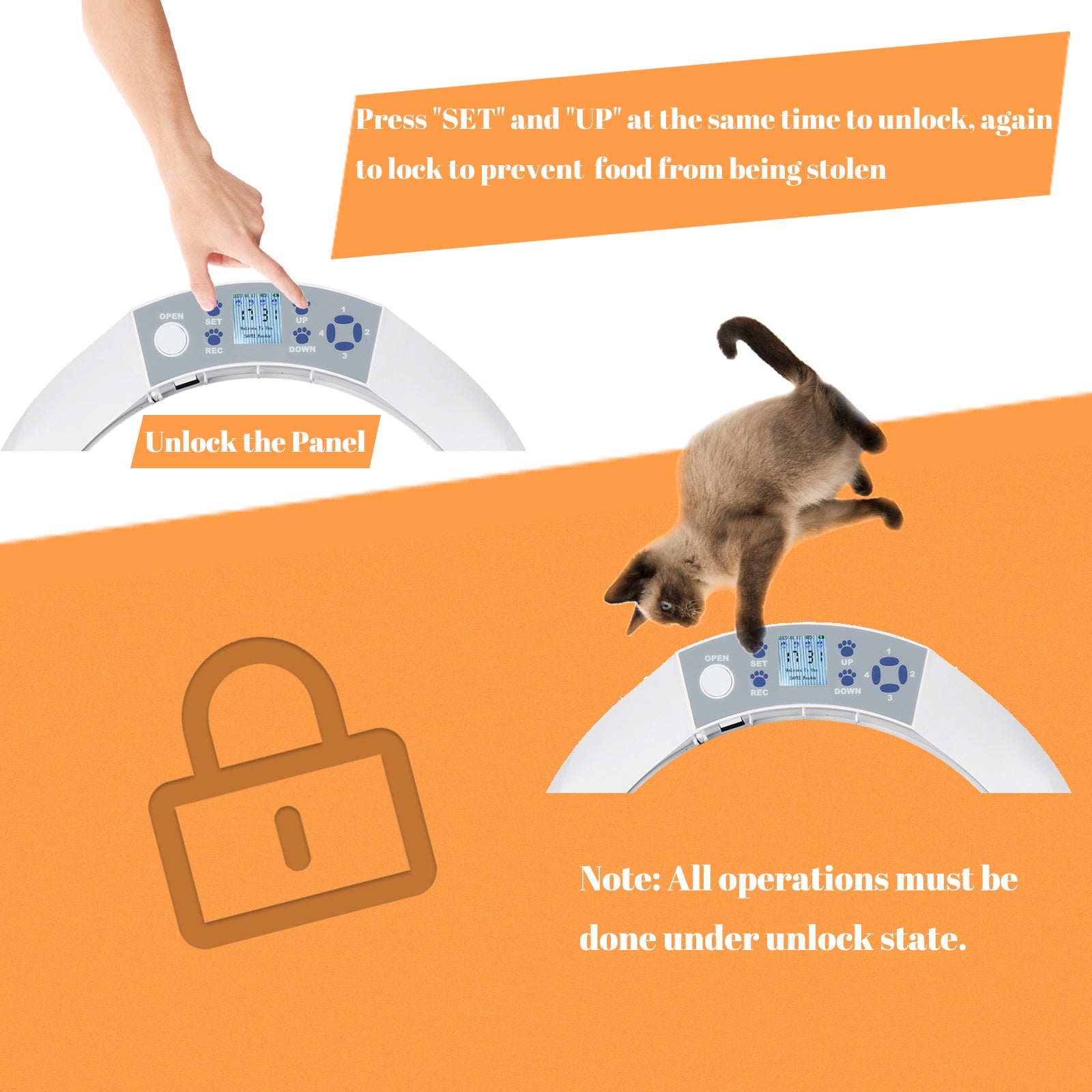 5-Meals Automatic Feeder Auto Pet Feeder