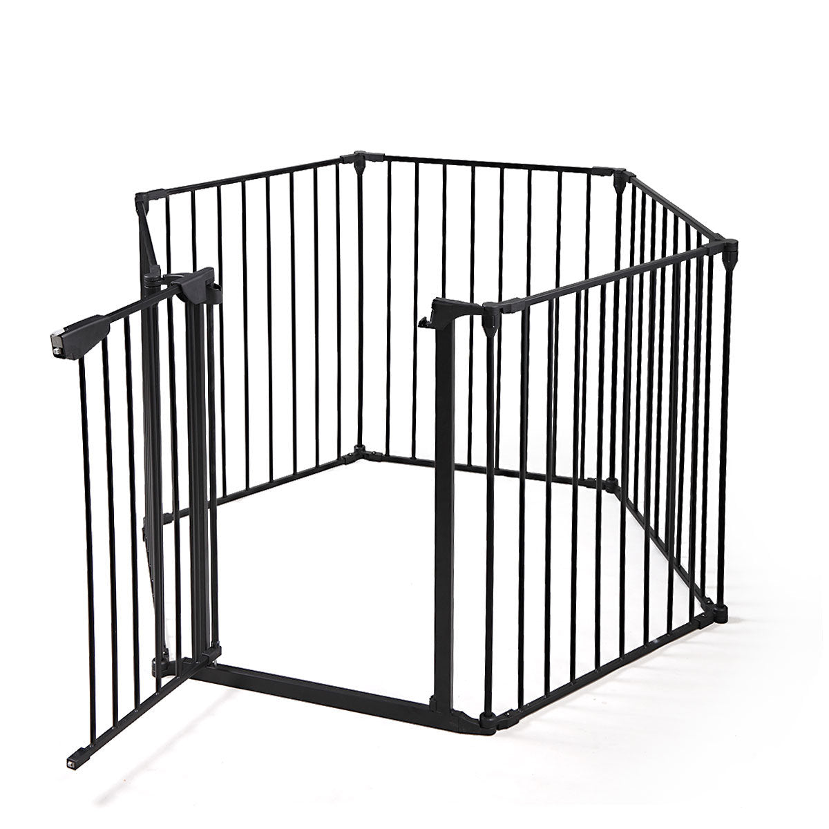 Metal Baby Playpen Fireplace Safety Fence; Extra Wide Barrier Gate for Indoor Baby/Pet /Christmas Tree XH
