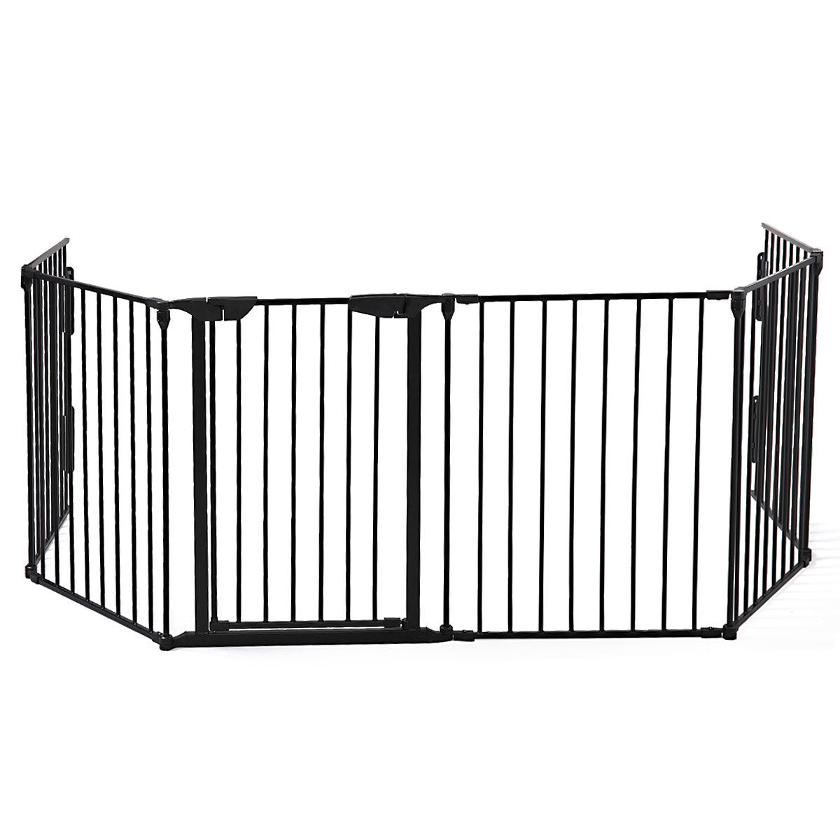 Metal Baby Playpen Fireplace Safety Fence; Extra Wide Barrier Gate for Indoor Baby/Pet /Christmas Tree XH