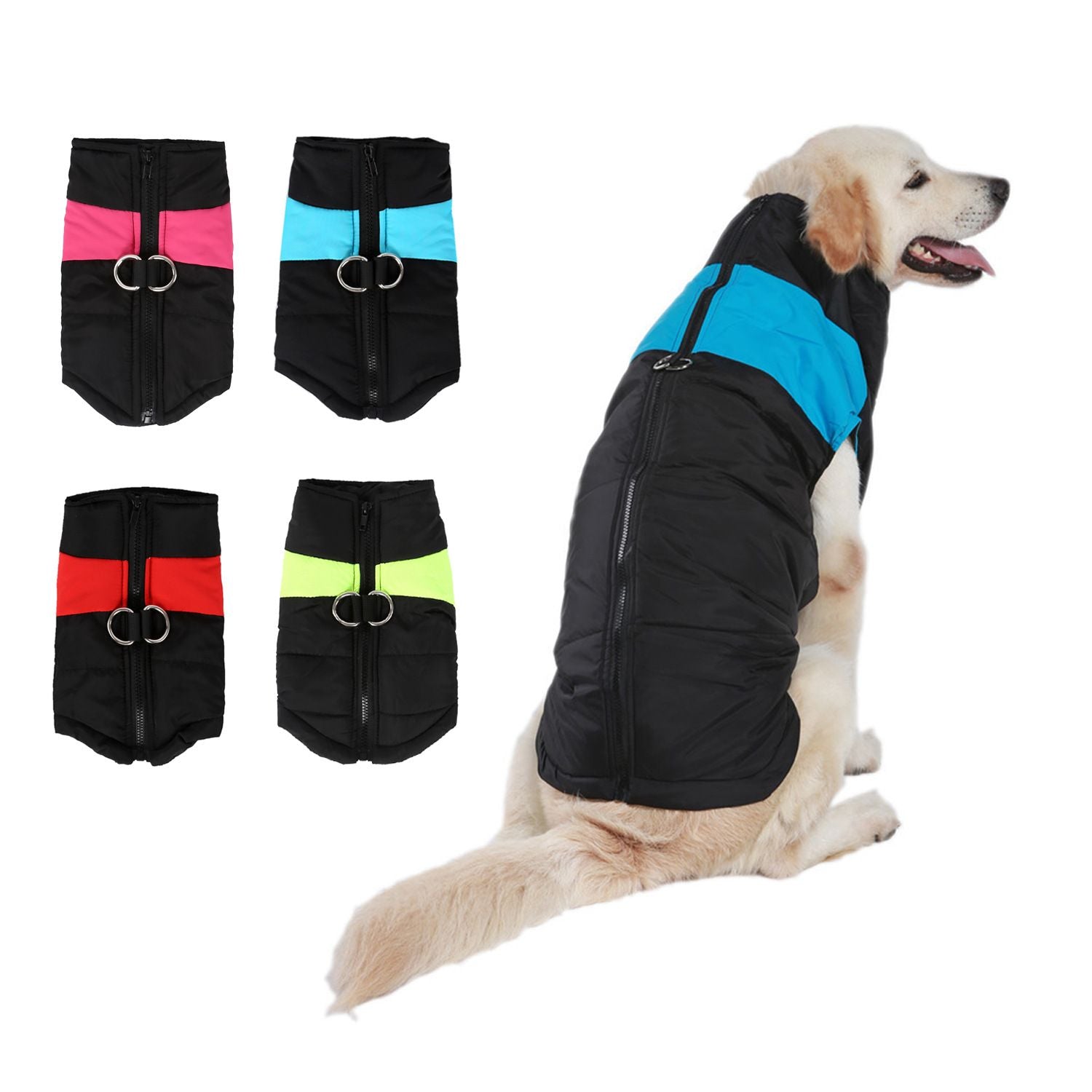 Windproof Dog Winter Coat Waterproof Dog Jacket Warm Dog Vest Cold Weather Pet Apparel for Small Medium Large Dogs