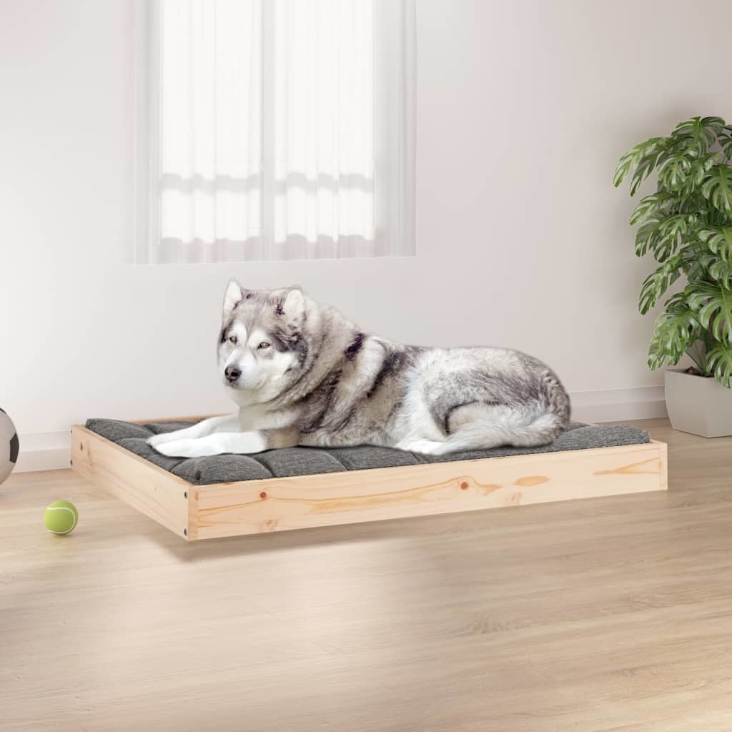 Dog Bed 40&quot;x29.1&quot;x3.5&quot; Solid Wood Pine