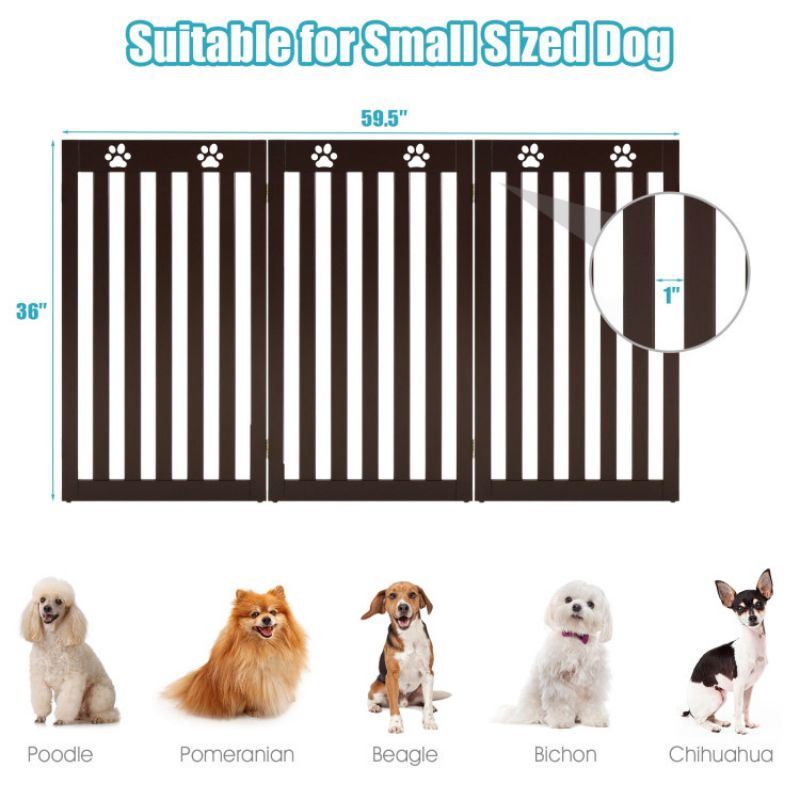 Pet Gate Dog Gate with 360° Flexible Hinge
