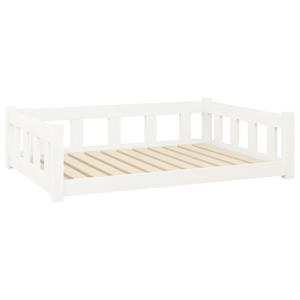 Dog Bed White 41.5&quot;x29.7&quot;x11&quot; Solid Wood Pine