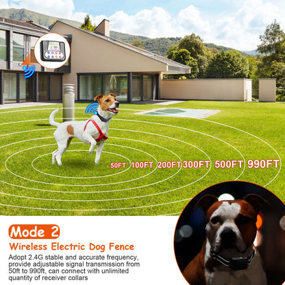 990FT Range Dog Wireless Fence Remote Training Collar