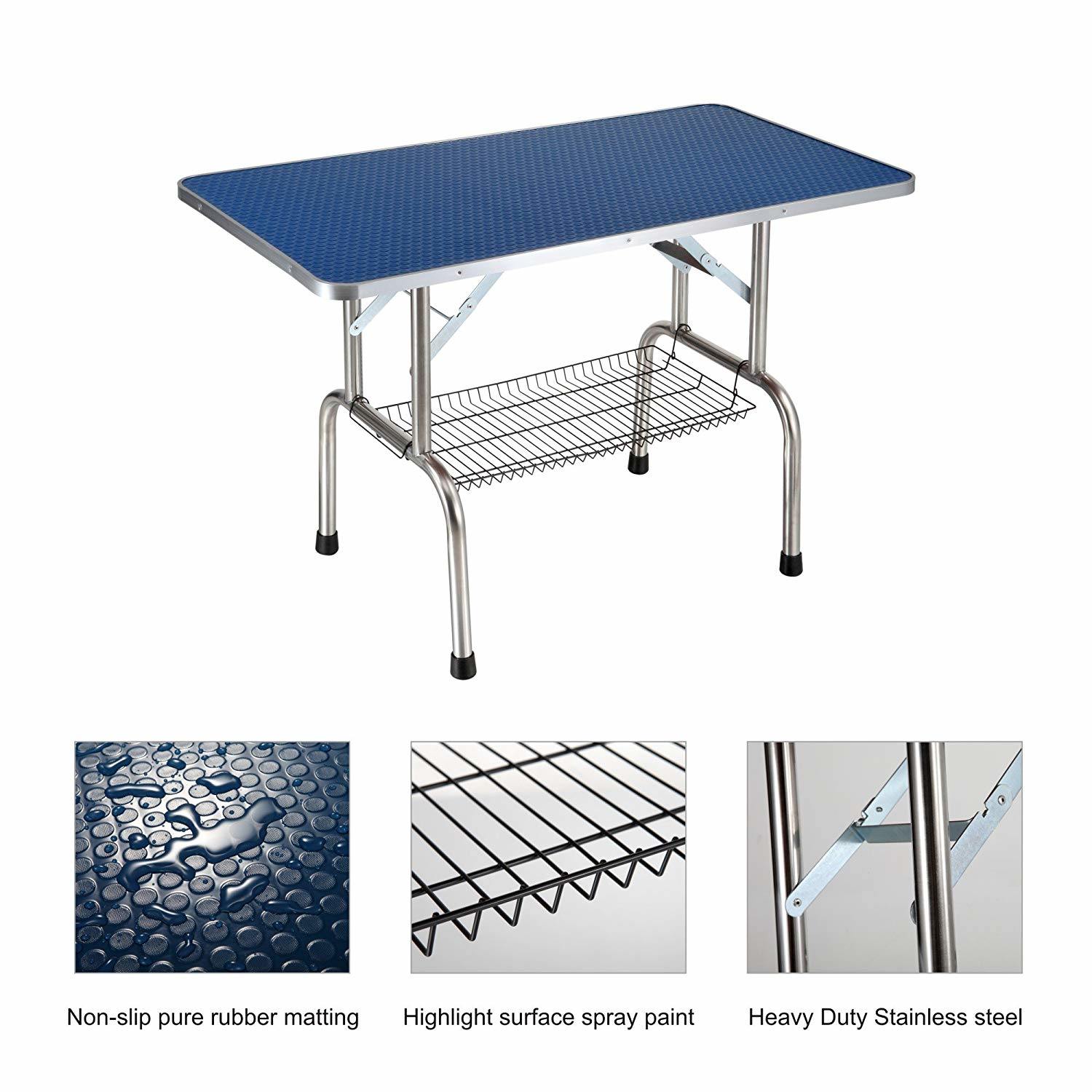 Professional Dog Pet Grooming Table Large Adjustable Heavy Duty Portable w/Arm &amp; Noose &amp; Mesh Tray
