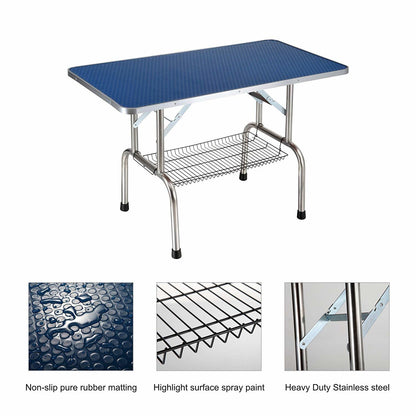 Professional Dog Pet Grooming Table Large Adjustable Heavy Duty Portable w/Arm &amp; Noose &amp; Mesh Tray