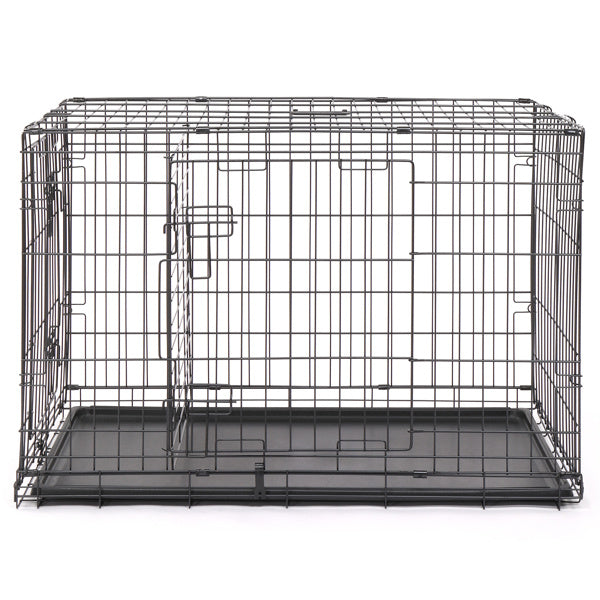 36&quot; Pet Kennel Cat Dog Folding Steel Crate Animal Playpen Wire Metal