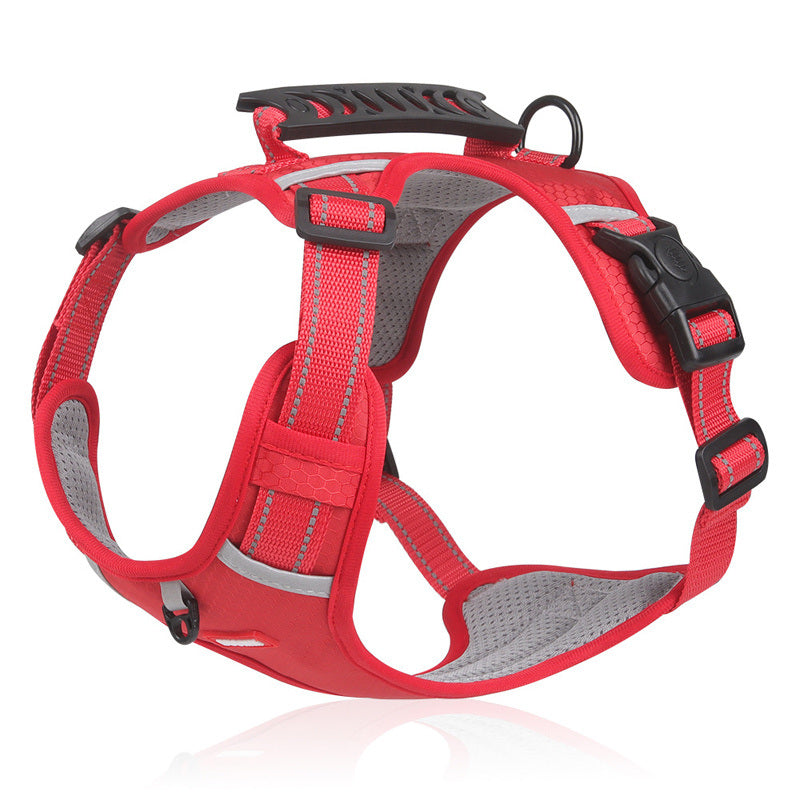 No Pull Pet Harness For Dog &amp; Cat; Adjustable Soft Padded Large Dog Harness With Easy Control Handle