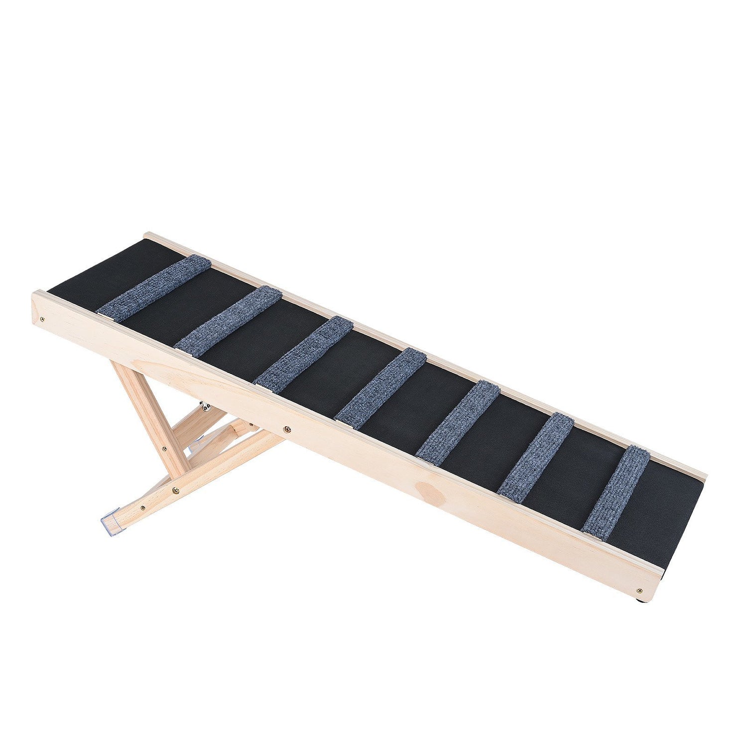 VEVOR Dog Ramp, Folding Pet Ramp for Bed, Adjustable Dog Ramp for Small, Large, Old Dogs &amp; Cats, Wooden Pet Ramp with 39.3&quot; Long Ramp, Adjustable from 15&quot; to 22&quot;, Suitable for Couch, Sofa, Car