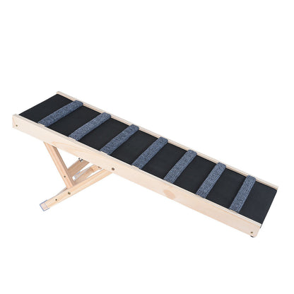 VEVOR Dog Ramp, Folding Pet Ramp for Bed, Adjustable Dog Ramp for Small, Large, Old Dogs &amp; Cats, Wooden Pet Ramp with 39.3&quot; Long Ramp, Adjustable from 15&quot; to 22&quot;, Suitable for Couch, Sofa, Car