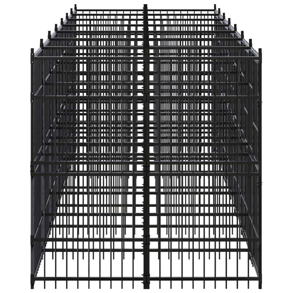 Outdoor Dog Kennel Steel 138.9 ft²