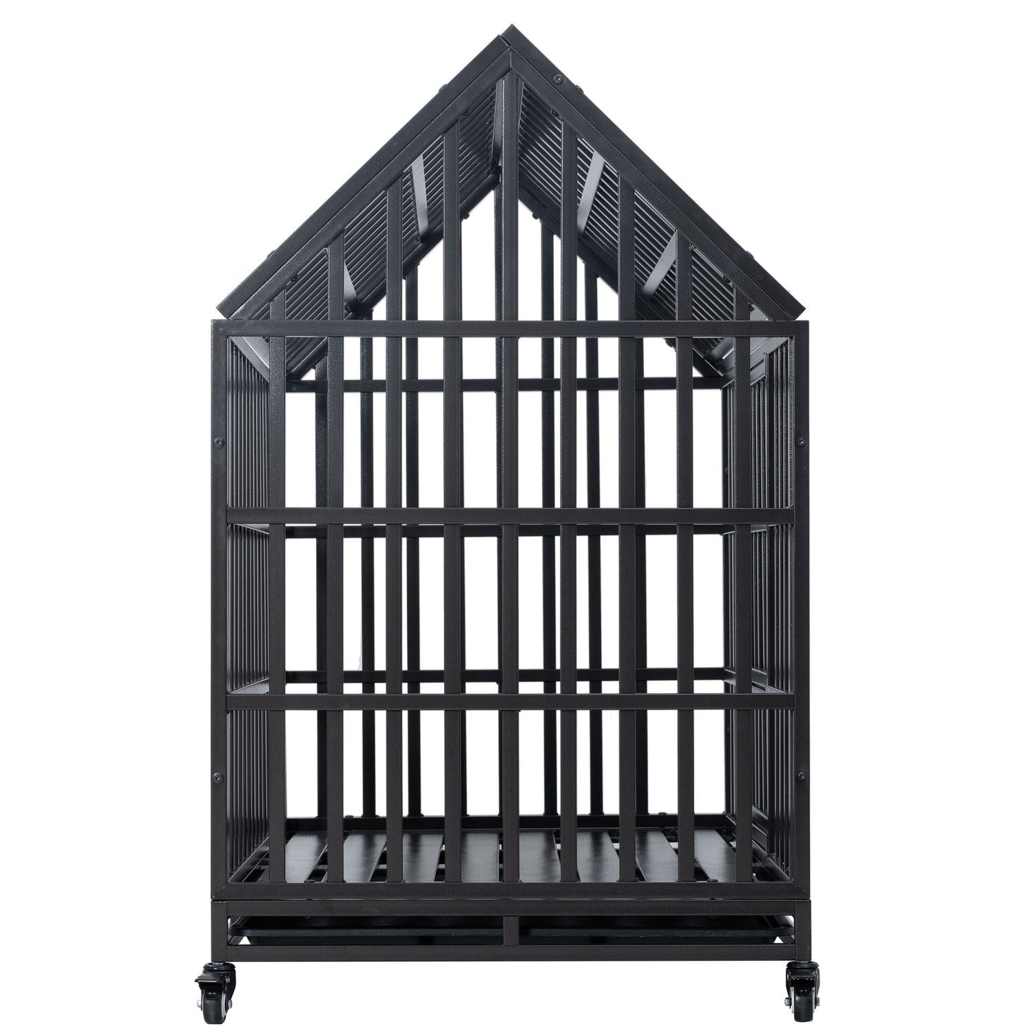 Heavy Duty Dog Cage pet Crate with Roof &amp; window on roof