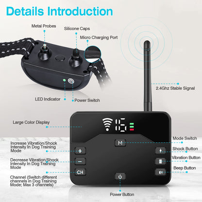 2 In 1 Wireless Electric Dog Fence Waterproof