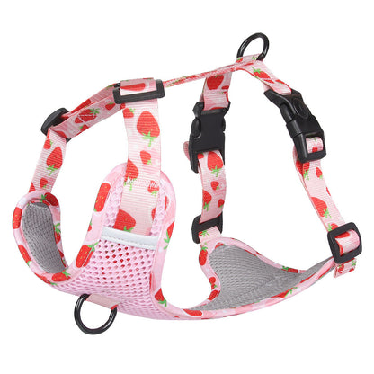 dog Harnesses; New style dog chest strap vest type big dog chest strap explosion-proof flush walking dog rope reflective pet traction rope