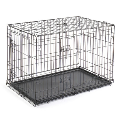 36&quot; Pet Kennel Cat Dog Folding Steel Crate Animal Playpen Wire Metal