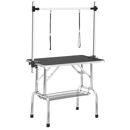 Professional Dog Pet Grooming Table Large Adjustable Heavy Duty Portable w/Arm &amp; Noose &amp; Mesh Tray