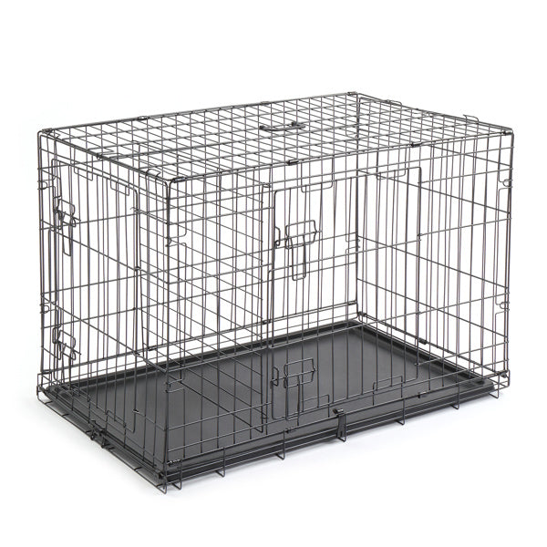 36&quot; Pet Kennel Cat Dog Folding Steel Crate Animal Playpen Wire Metal