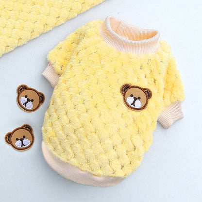 New Winter Pet Clothes; Cute Fleece Puppy Dress Warm Cat Coat; Pet Apparel; For Small &amp; Medium Dogs