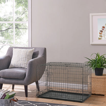 36&quot; Pet Kennel Cat Dog Folding Steel Crate Animal Playpen Wire Metal