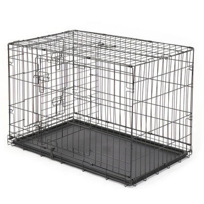 36&quot; Pet Kennel Cat Dog Folding Steel Crate Animal Playpen Wire Metal