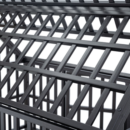 Heavy Duty Dog Cage pet Crate with Roof &amp; window on roof
