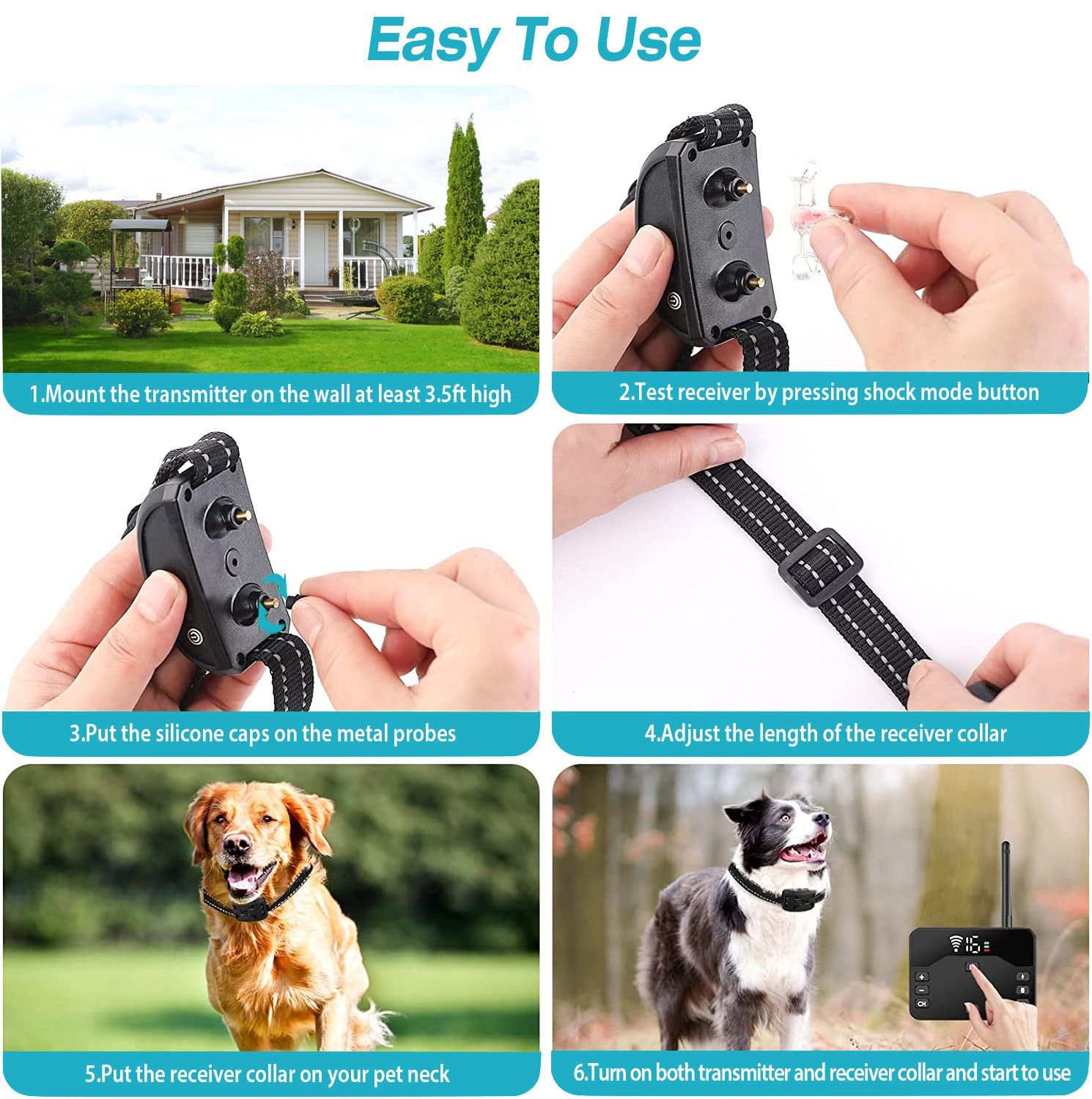 2 In 1 Wireless Electric Dog Fence Waterproof