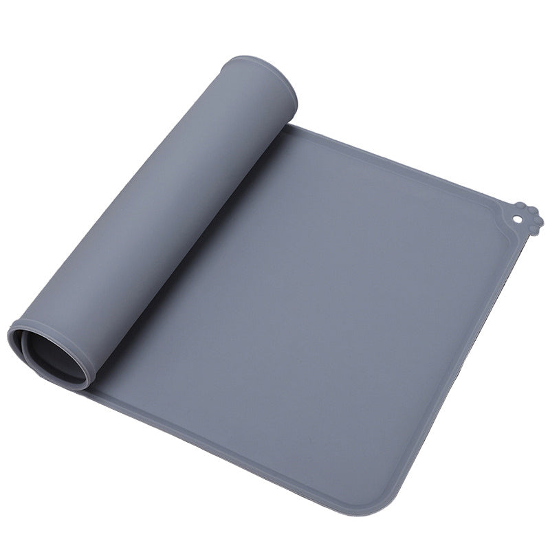 Silicone Dog Cat Bowl Mat Non-Stick Pet Fountain Tray Waterproof Food Pad Puppy Dogs Feeding Drinking Mat Easy Washing Placemat