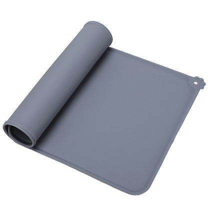 Silicone Dog Cat Bowl Mat Non-Stick Pet Fountain Tray Waterproof Food Pad Puppy Dogs Feeding Drinking Mat Easy Washing Placemat