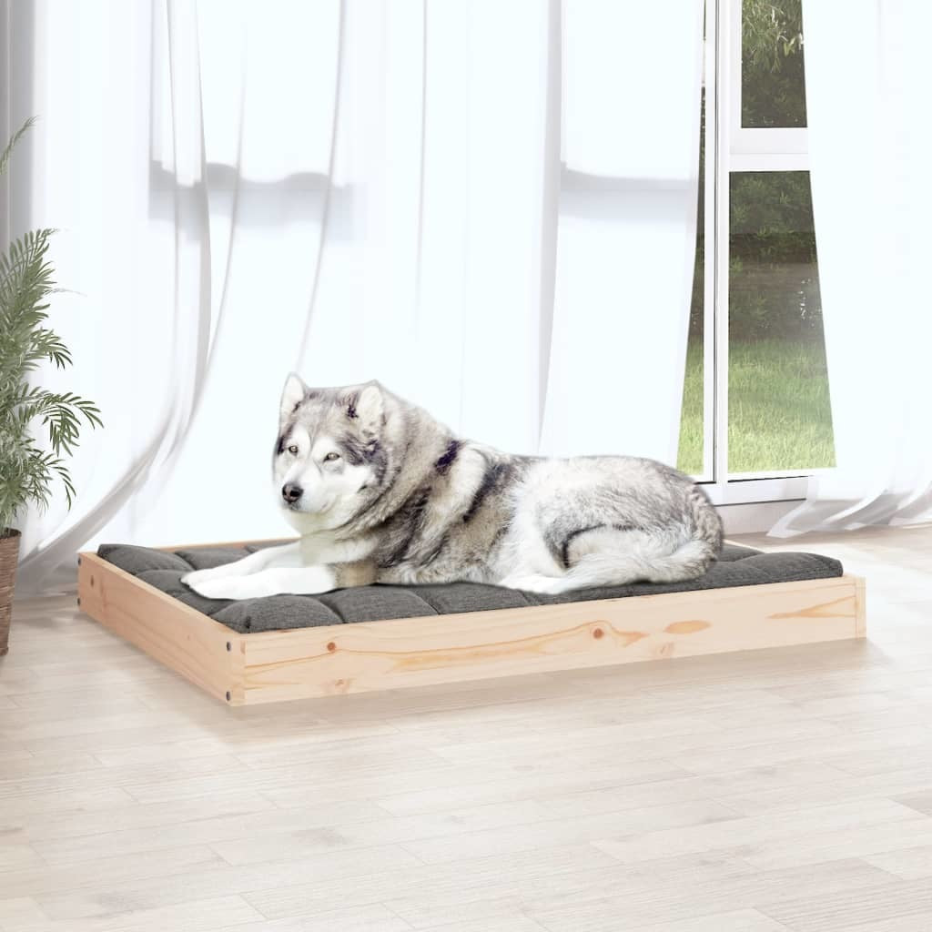 Dog Bed 40&quot;x29.1&quot;x3.5&quot; Solid Wood Pine