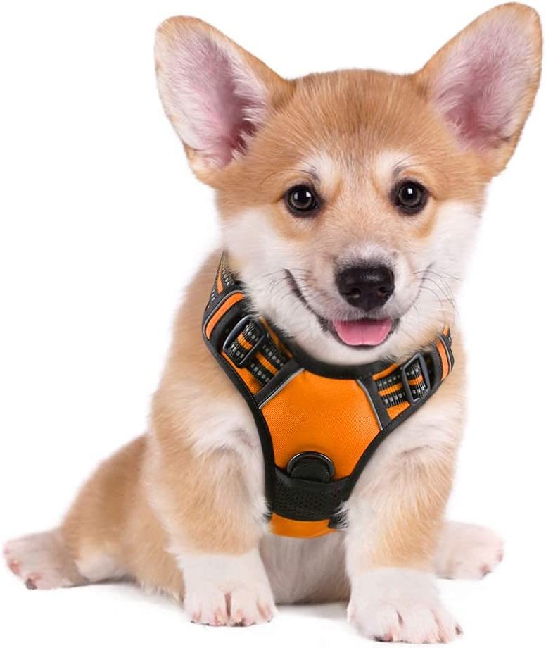 Dog Harness; No-Pull Pet Harness with 2 Leash Clips; Adjustable Soft Padded Dog Vest; Reflective No-Choke Pet Oxford Vest with Easy Control Handle for Large Dogs