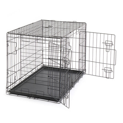 36&quot; Pet Kennel Cat Dog Folding Steel Crate Animal Playpen Wire Metal