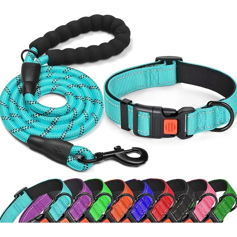 No Pull Dog Harness; Adjustable Nylon Dog Vest &amp; Leashes For Walking Training; Pet Supplies