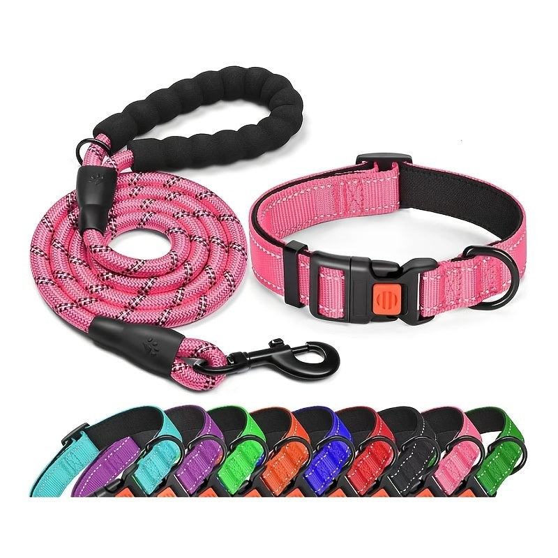 No Pull Dog Harness; Adjustable Nylon Dog Vest &amp; Leashes For Walking Training; Pet Supplies