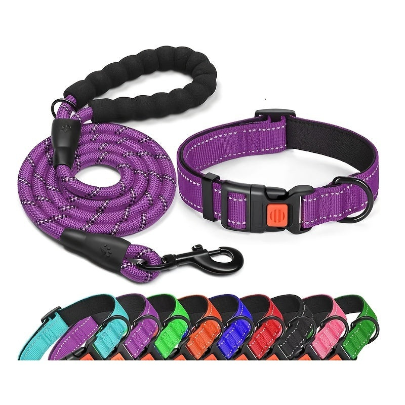 No Pull Dog Harness; Adjustable Nylon Dog Vest &amp; Leashes For Walking Training; Pet Supplies