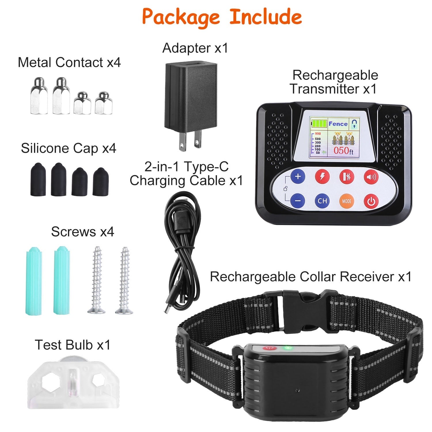 990FT Range Dog Wireless Fence Remote Training Collar