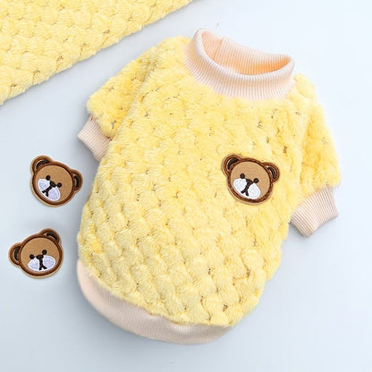 New Winter Pet Clothes; Cute Fleece Puppy Dress Warm Cat Coat; Pet Apparel; For Small &amp; Medium Dogs