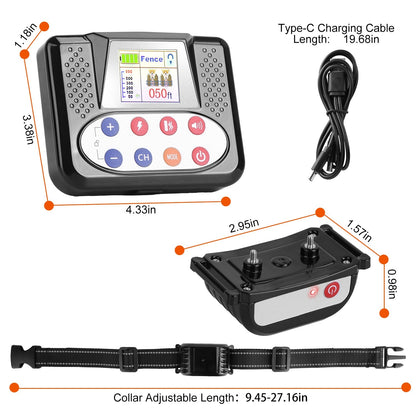 990FT Range Dog Wireless Fence Remote Training Collar