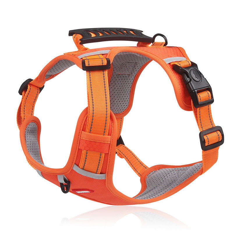 No Pull Pet Harness For Dog &amp; Cat; Adjustable Soft Padded Large Dog Harness With Easy Control Handle