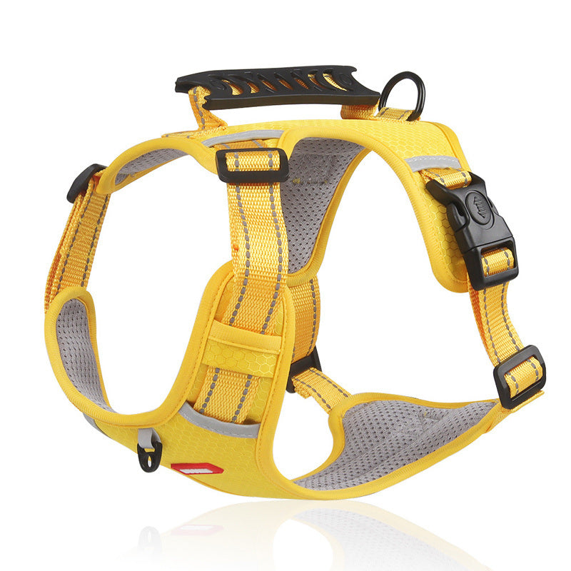 No Pull Pet Harness For Dog &amp; Cat; Adjustable Soft Padded Large Dog Harness With Easy Control Handle
