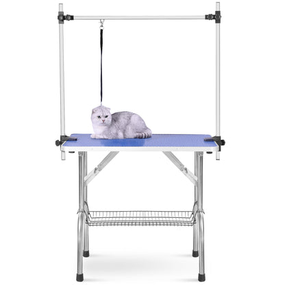 Professional Dog Pet Grooming Table Large Adjustable Heavy Duty Portable w/Arm &amp; Noose &amp; Mesh Tray