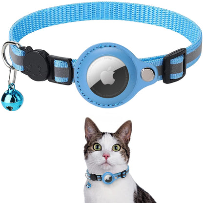 Reflective AirTag Dog Collar;  Padded Apple Air Tag Dog Collar;  Heavy Duty Dog Collar