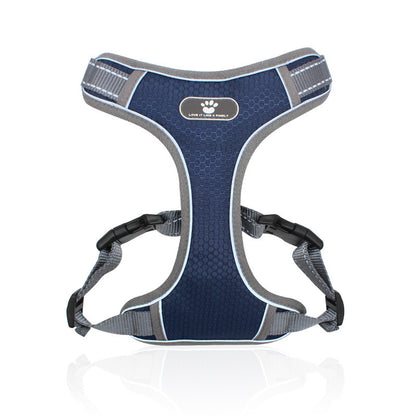 dog Harnesses; Pet Traction Rope Mesh Breathable Big Dog Chest Strap Vest Reflective Dog Rope Spot Wholesale