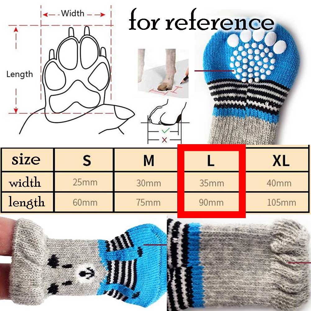 4 Pcs Indoor Cats Dogs Knitted Socks