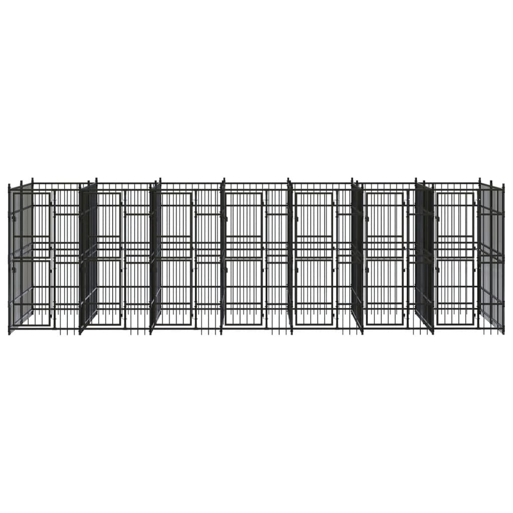 Outdoor Dog Kennel Steel 138.9 ft²