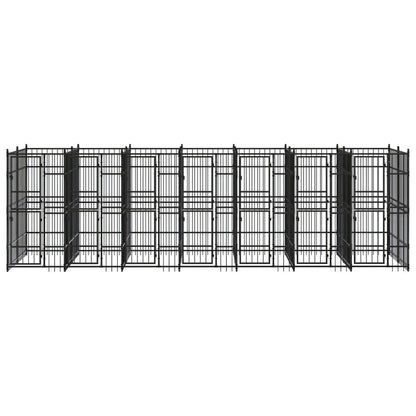 Outdoor Dog Kennel Steel 138.9 ft²