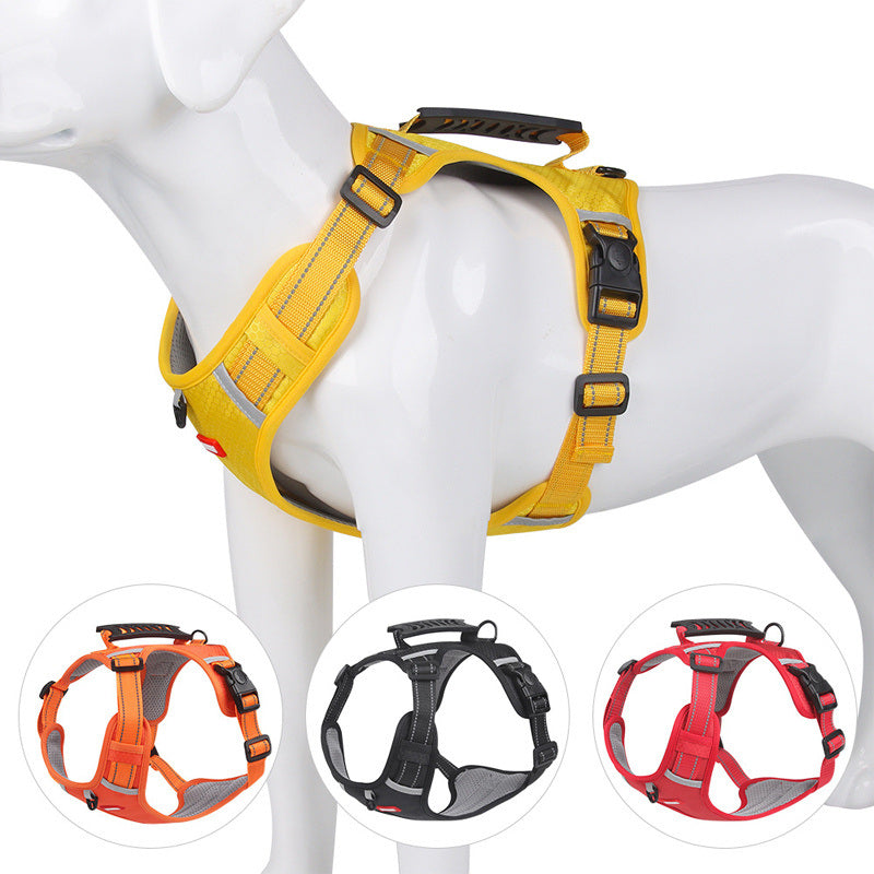 No Pull Pet Harness For Dog &amp; Cat; Adjustable Soft Padded Large Dog Harness With Easy Control Handle