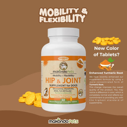 Hip and Joint Supplement for Dogs with Chondroitin Collagen for Dogs Turmeric Boswellia Dog Glucosamine for Dogs &amp; MSM Dog Arthritis Supplement Extend Dog Joint Supplement Large Breed and Small