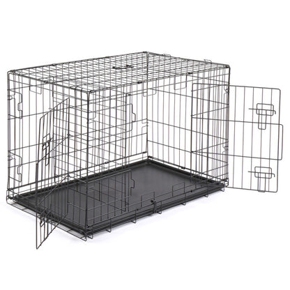 36&quot; Pet Kennel Cat Dog Folding Steel Crate Animal Playpen Wire Metal