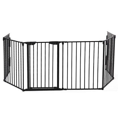 Metal Baby Playpen Fireplace Safety Fence;  Extra Wide Barrier Gate for Indoor Baby/Pet /Christmas Tree XH